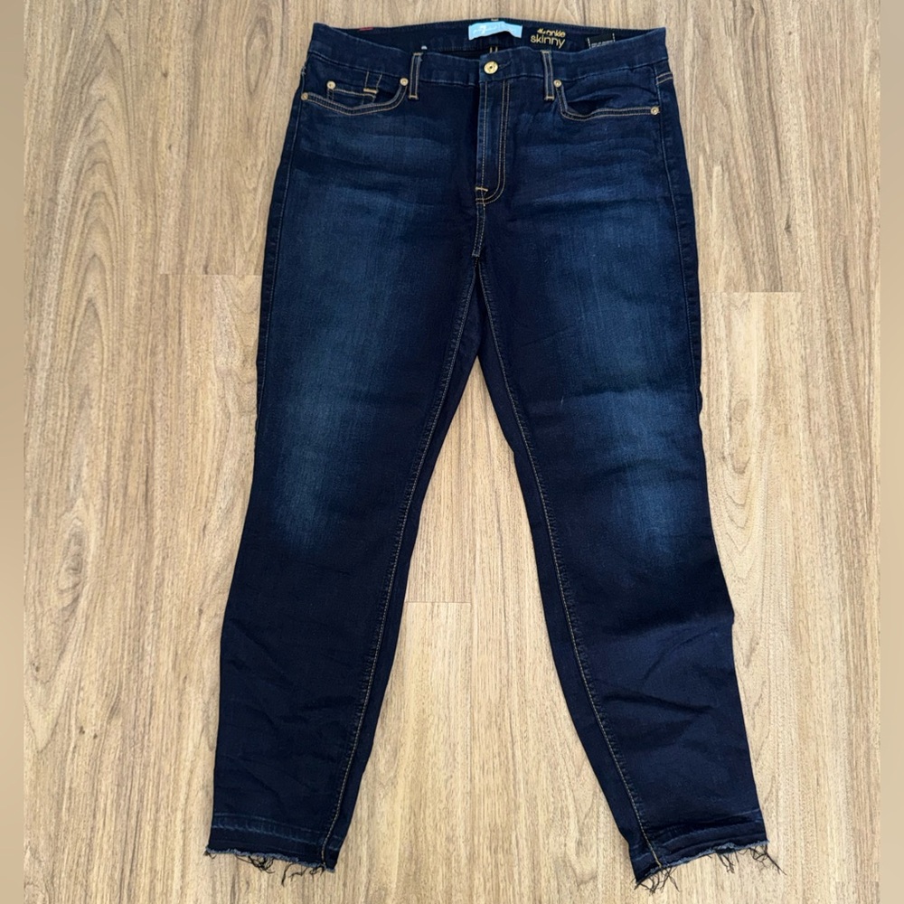 7 For All Mankind Deep Indigo Ankle Jeans the ankle skinny size 32